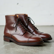 Handcrafted Men's Brown Cap Toe Ankle Boots