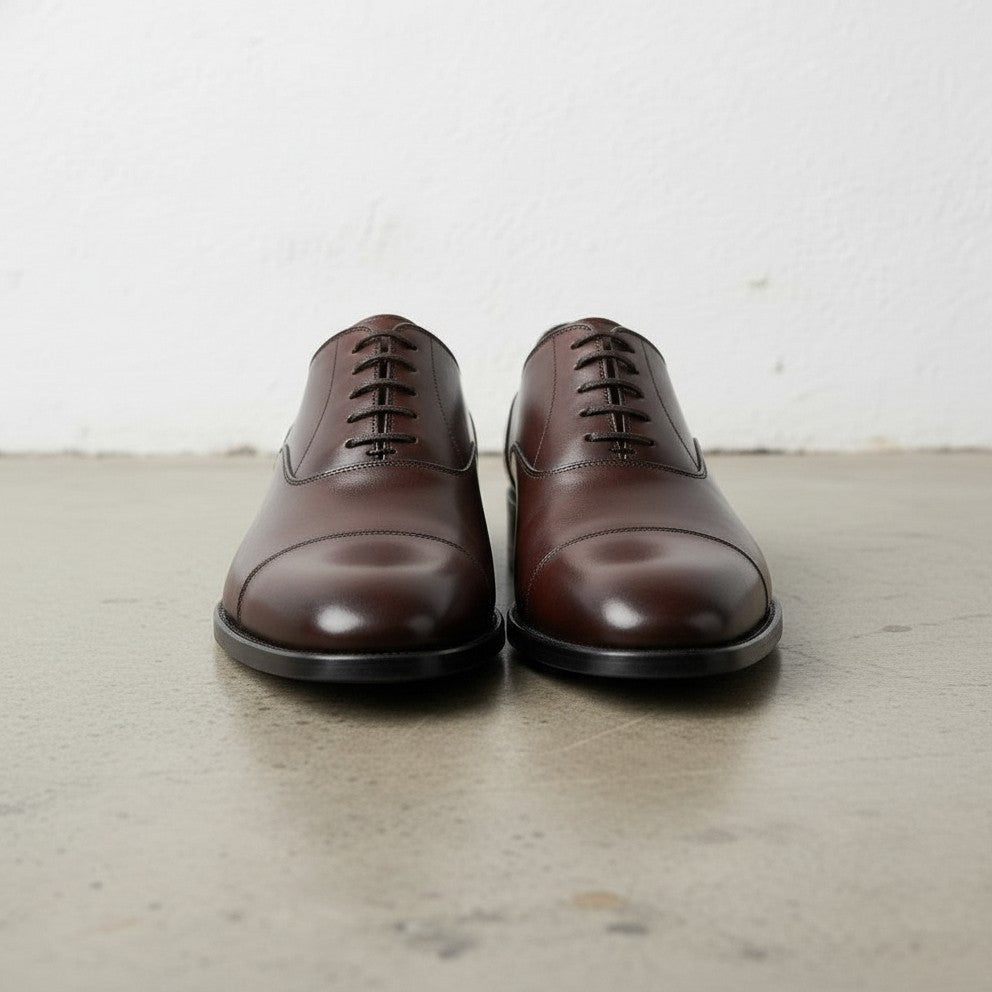 Handcrafted Men's Brown Oxford Shoes