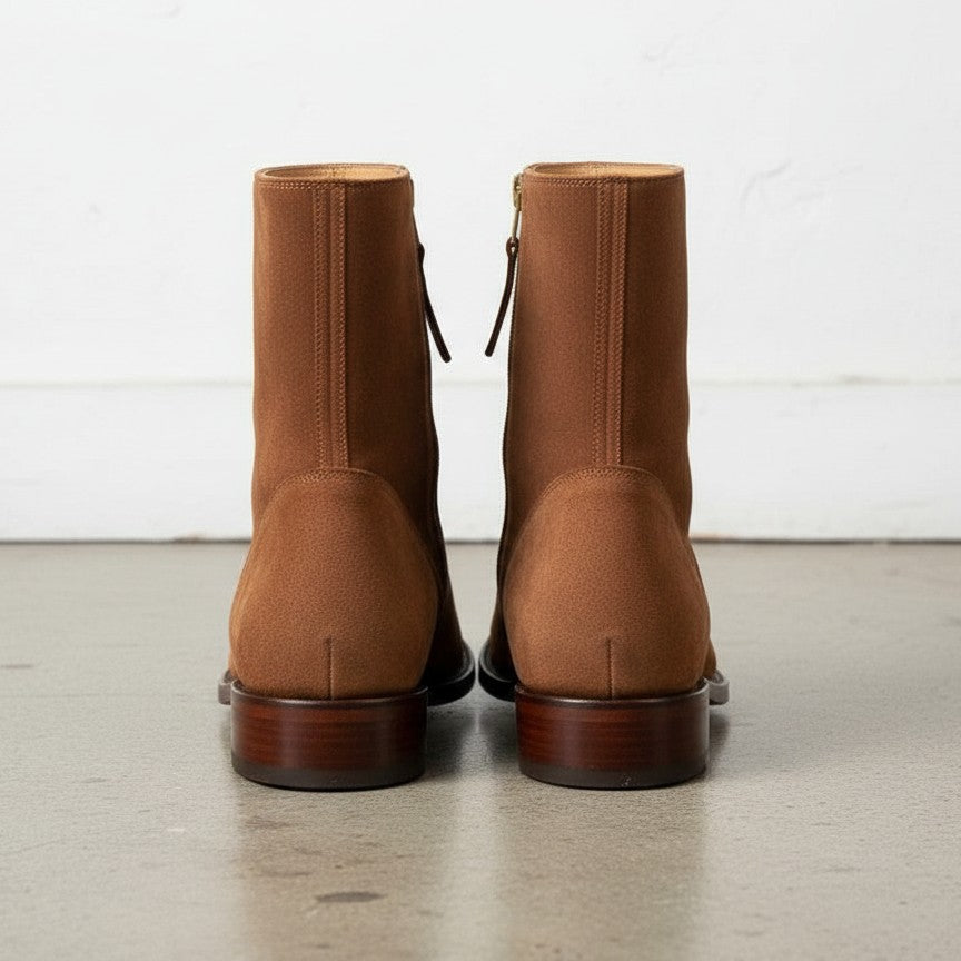 Handmade Brown Suede Ankle Boots