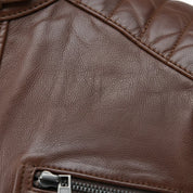 Handmade Men Antique Brown Leather Bomber Jacket, Men Biker Leather Jacket