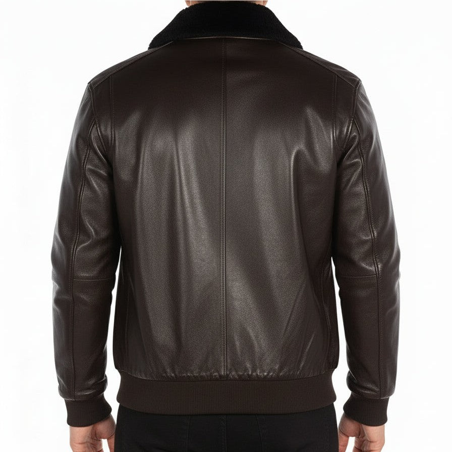 Men's Handmade Bomber Leather Jacket