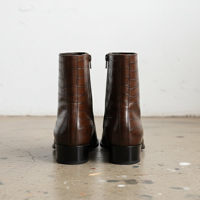 Handcrafted Men's Full-grain Leather Ankle Footwear