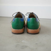 Men Handmade Multi Color Leather Brogue Shoes with Lace Up Closure