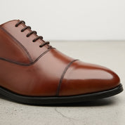 Handcrafted Men's Brown Oxford Dress Shoes