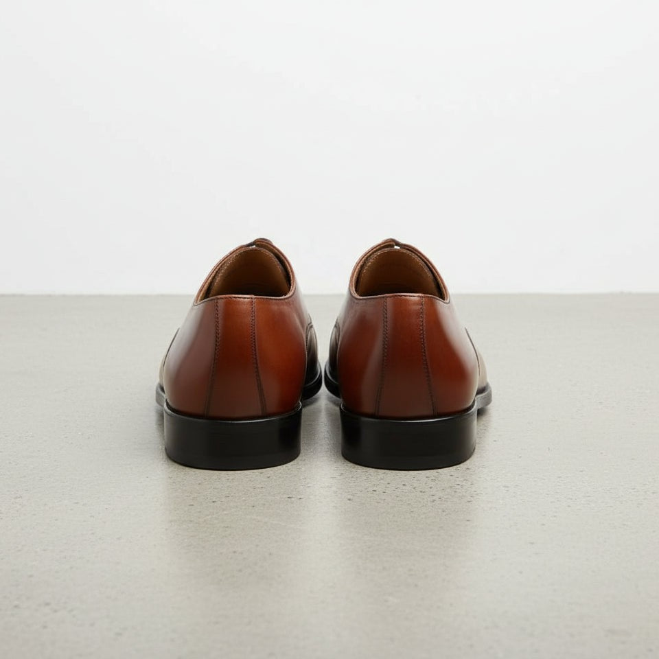 Handcrafted Men's Brown Oxford Dress Shoes