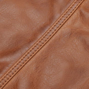 Men's Handmade Brown Leather Trucker Jacket, Men Tan Tan Genuine Leather Jacket