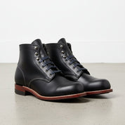 Handcrafted Men's Black Leather Ankle Boots