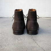 Handmade Men's Brown Suede Dress Boots, Men Brown Formal Boot, Ankle Boots