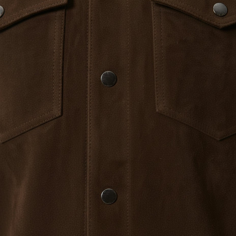 Men's Handmade Trucker Suede Jacket