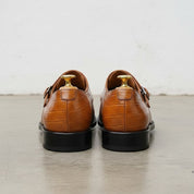 Handmade Men’s Leather Alligator Double Monk Dress Shoes