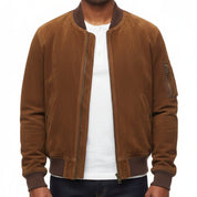 Men's Handmade Bomber Suede Jacket