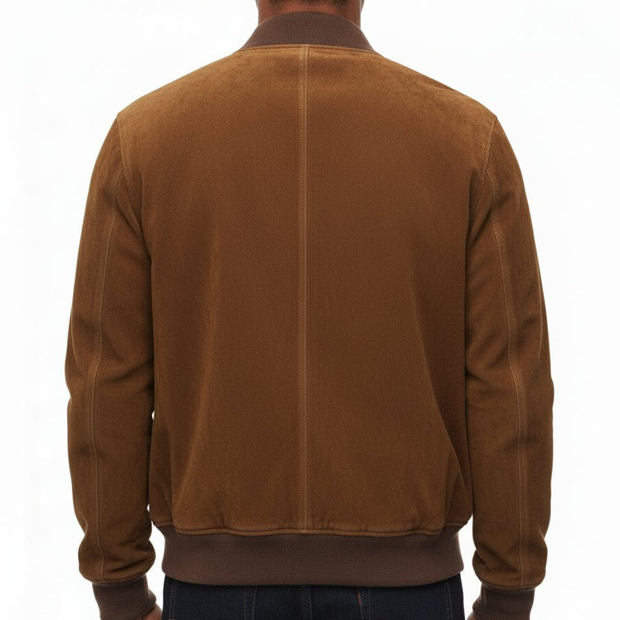 Men's Handmade Bomber Suede Jacket