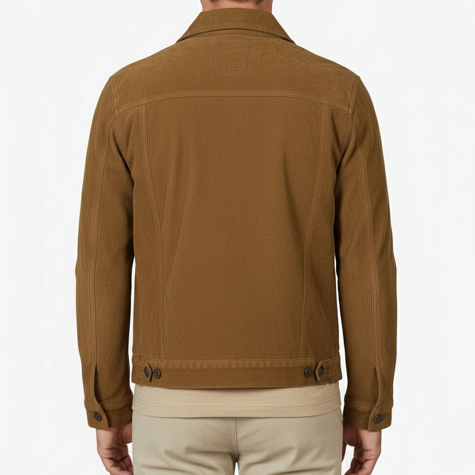 Men's Handmade Trucker Suede Jacket