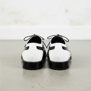 Handmade Mens Spectator Shoes, Men's Black and White Lace Up Shoes