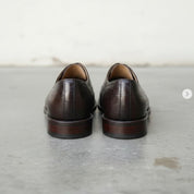 Handmade Men's Brown Crocodile Texture Oxford Shoes