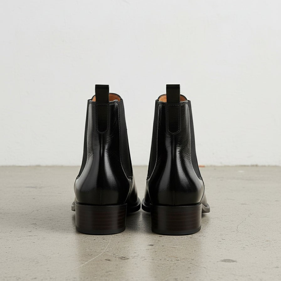 Women’s Handmade Black Leather Ankle Chelsea Boots