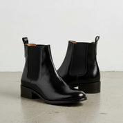 Women’s Handmade Black Leather Ankle Chelsea Boots