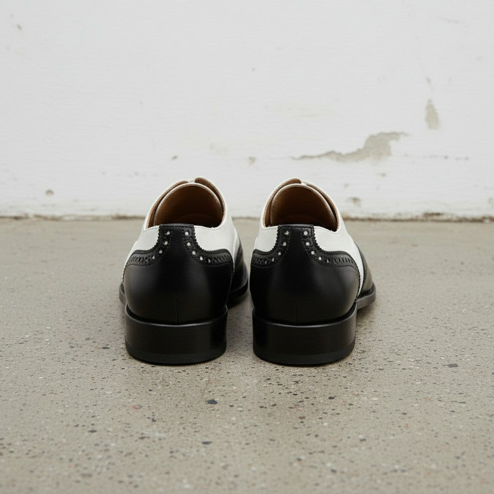 Handcrafted Black and White Wingtip Men's Dress Shoes Rebels Market Handcrafted Black and White Wingtip Men's Dress Shoes Rebels Market