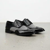 Handmade Men’s Two-Tone Wingtip Formal Dress Shoes
