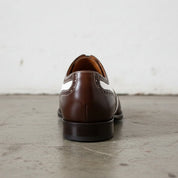 Handcrafted Brown and White Leather Spectator Shoes for Men