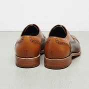 Men Handmade Brown and Tan Leather Dress Shoes, Men Oxford Shoes
