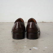 Handmade Mens Brown Alligators Print Dress Shoes, Men Brown Formal Shoes