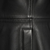 Handmade Women Black Color Genuine Lamb Skin Walking Coat, Black Long Coat