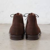 Handcrafted Men's Dark Brown Suede Chukka Boots