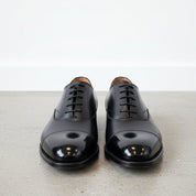 Handcrafted Men's Black Cap Toe Dress Shoes