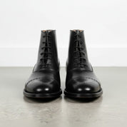 Handmade Black Brogue Dress Boots