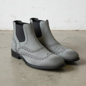 Men's Gray Suede Handmade Chelsea Boots