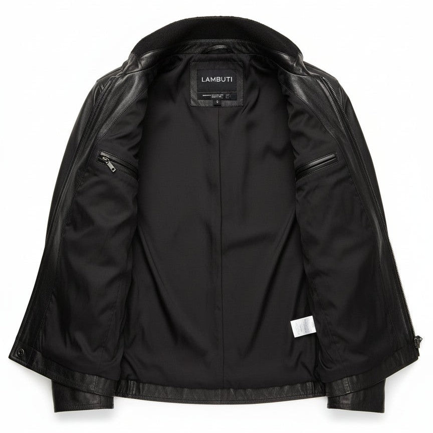 Handmade New Men Black Leather Biker Jackets, Real Leather Jackets for Mens