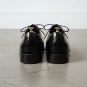 Handmade Men's Leather Shoes, Black Crocodile Patterned Dress Shoes