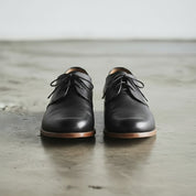 Handcrafted Tan Black Leather Dress Shoes for Men