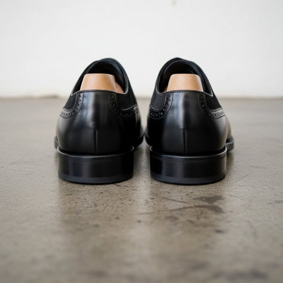 Handmade Mens Suede and Leather Shoes Men Leather Oxford Shoes, Men Shoes