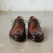 Handcrafted Men's Crocodile Leather Lace-Up Dress Shoes