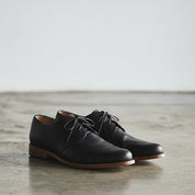 Handcrafted Tan Black Leather Dress Shoes for Men