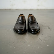 Men's Handmade Black Leather Slip-on Loafers