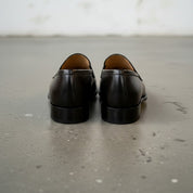 Men's Handmade Black Leather Slip-on Loafers