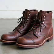 Handmade Men's Brown Leather Ankle Boots