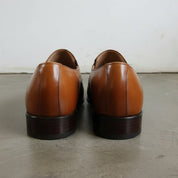 Men's Brown Plain-Toe Leather Moccasins — Dunley — Dunley