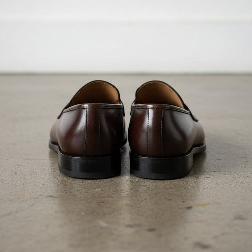 Handcrafted Leather Slip-on Moccasins, Dress shoes shoes for men