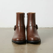 Women's Handmade Brown Artisan Moto- Harness Leather Ankle Boots