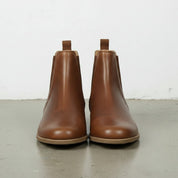 Women's Handmade Brown Leather Chelsea Boots