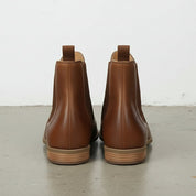 Women's Handmade Brown Leather Chelsea Boots