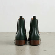 Women’s Handmade Dark Green Leather Ankle Chelsea Boots