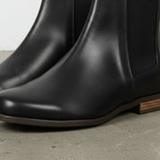 Women's Handmade Black Leather Chelsea Boots