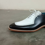 Handmade Two Tone Formal Spectator Shoes, Dress Shoes For Men