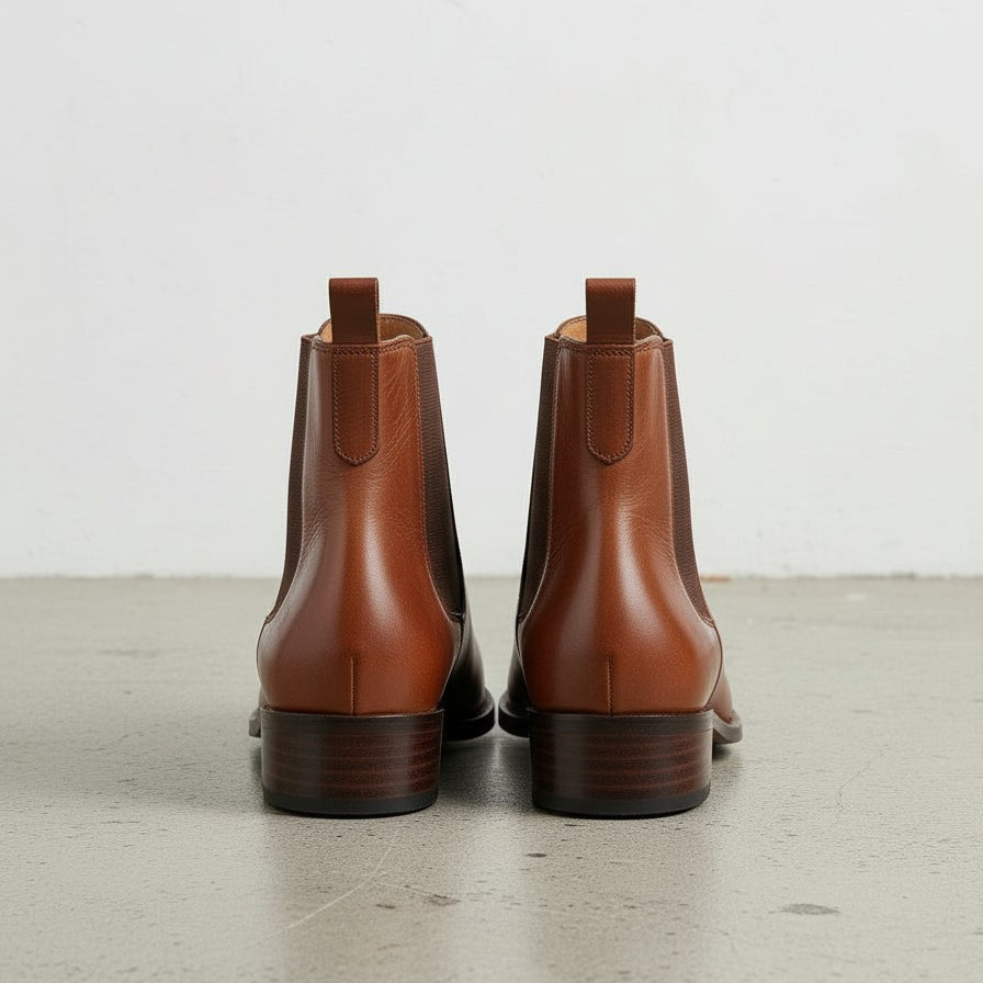 Women’s Handmade Brown Leather Ankle Chelsea Boots