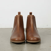 Women's Cognac Brown Leather Chelsea Boots